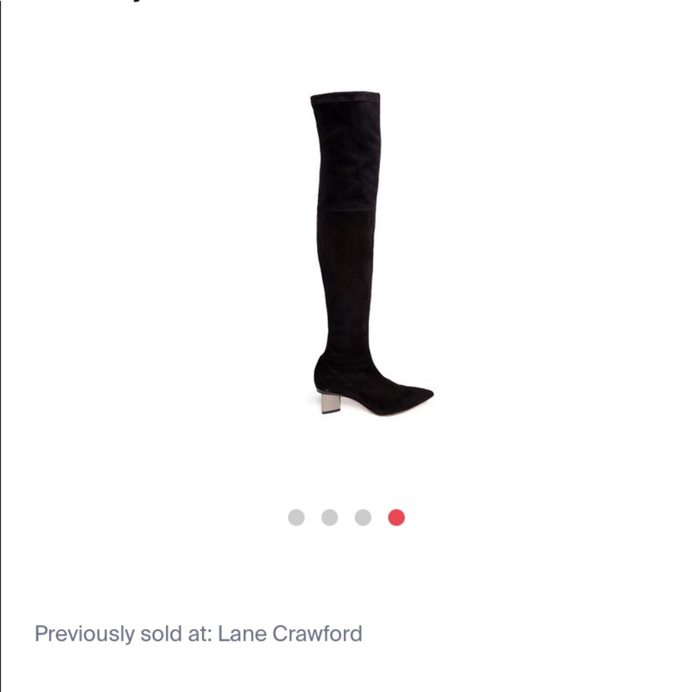 Nicolas Kirkwood Suede over the knee boots(EUC)